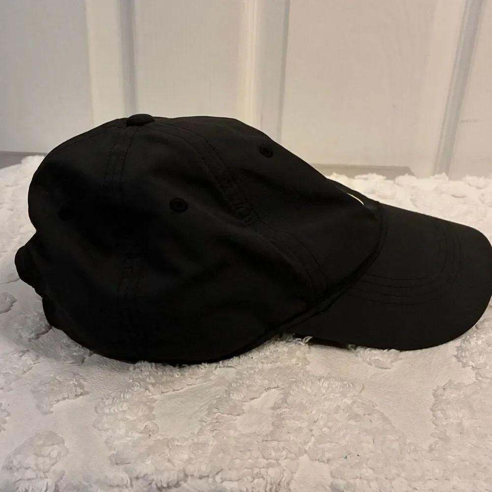 Nike Golf Black Hat Cap Featherlight Running Tennis Adjustable Size OS